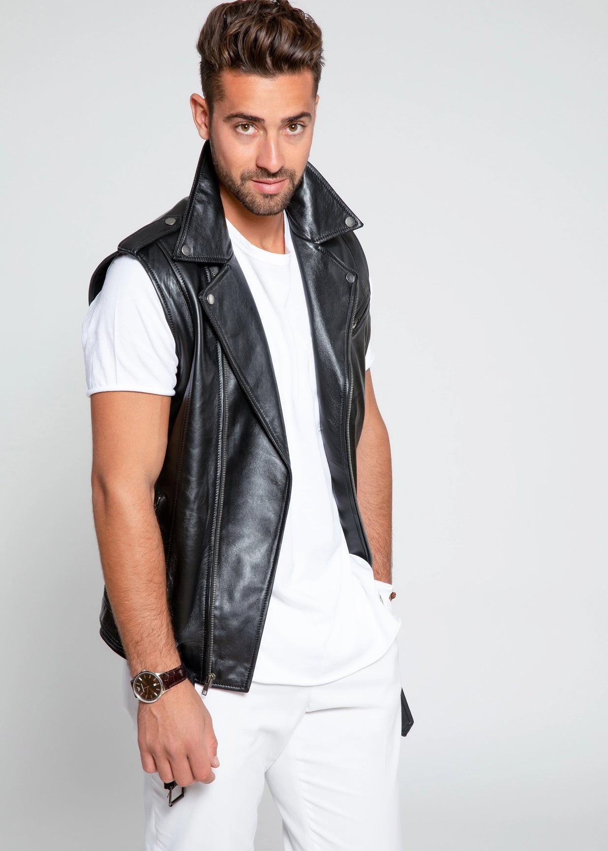 Mens Jax Ultimate Lambskin Leather Vest-Clothing - Men-Fadcloset-XS-Urbanheer