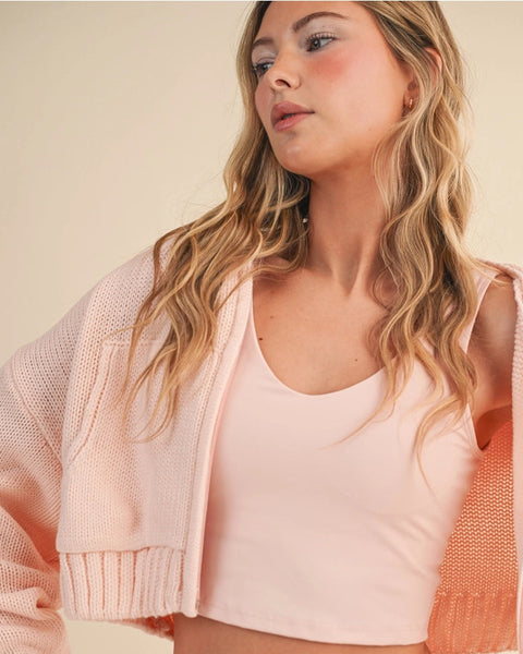 Knit Zip Up Hoodie Sweater