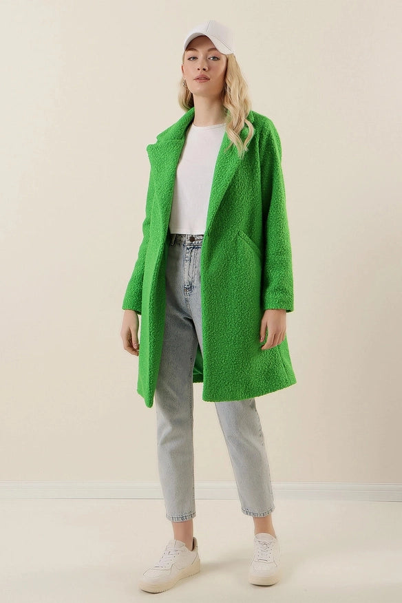 Stylish Classy Women Coat Green-Coat-Blak Wardrob-Green-Urbanheer