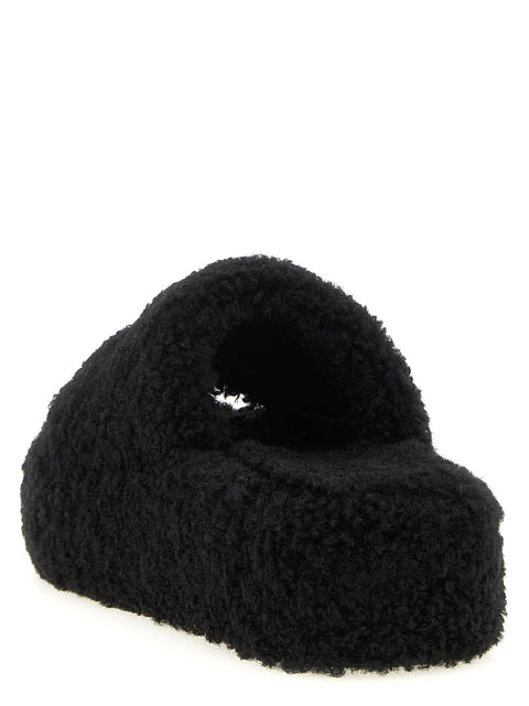 Balenciaga Furry Platform Slides