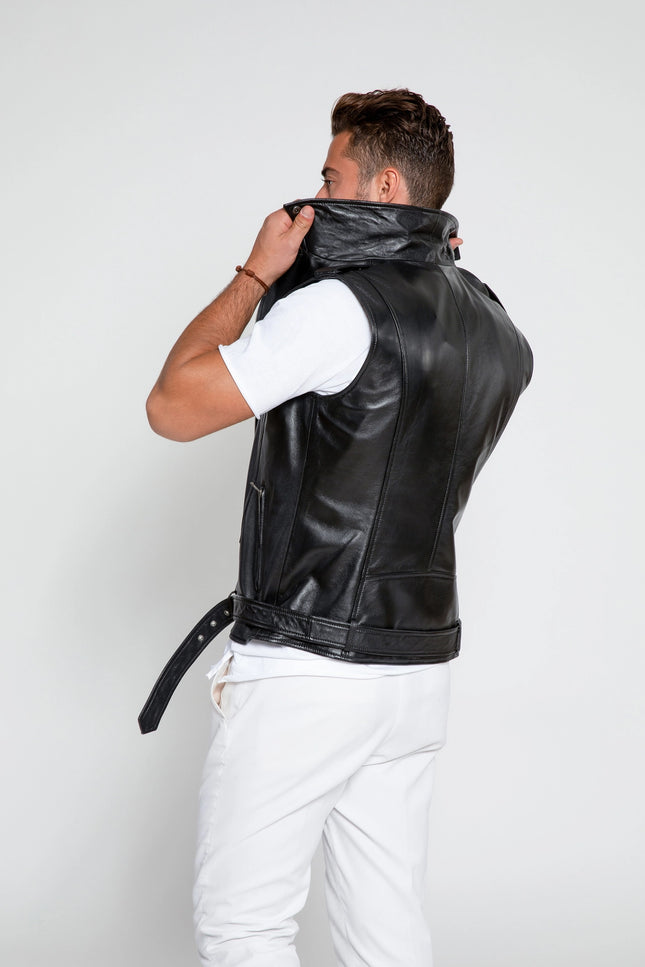 Mens Jax Ultimate Lambskin Leather Vest-Clothing - Men-Fadcloset-Urbanheer