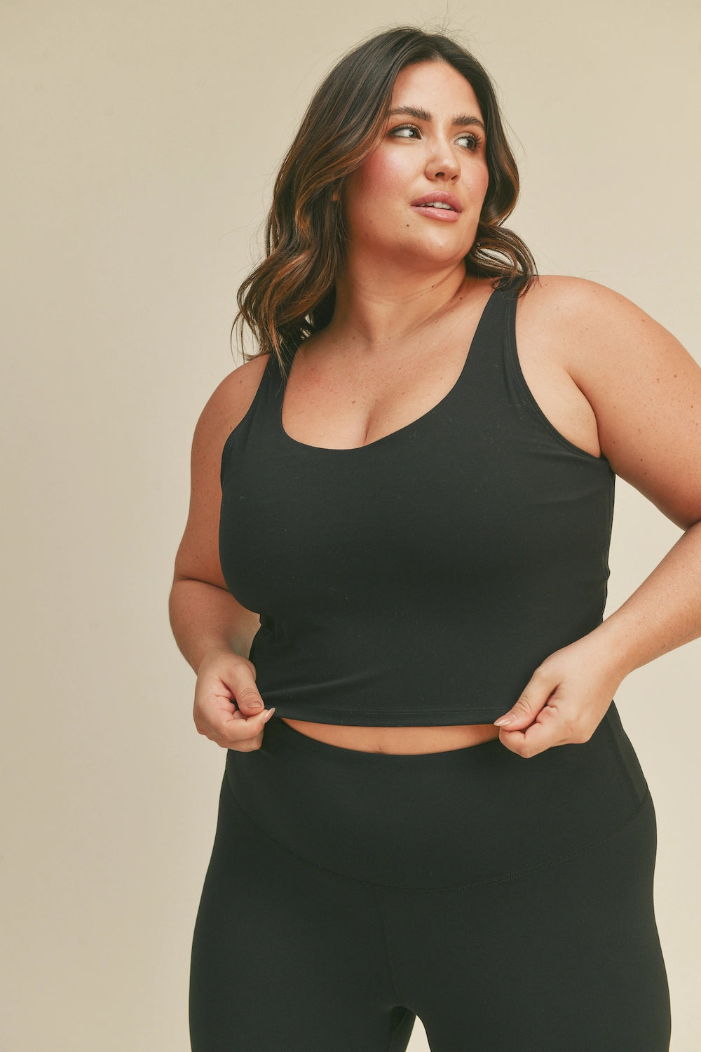 Aligned Performance Cropped Tank Top-Clothing - Women-Kimberly C-Black-1X-Urbanheer