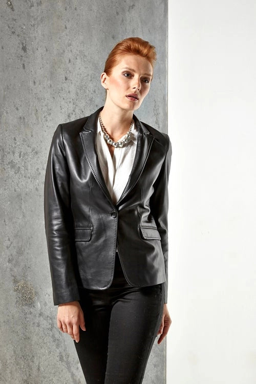 Blazelle Lambskin Jacket-Intuition Paris-Black-36-Urbanheer