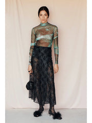 Mara Sheer Top - Landscape-Clothing - Women-eikō ai-S-Urbanheer