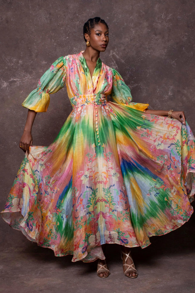 Elysian Silk Linen Organza Dress-Clothing - Women-La fuori-XS-Urbanheer