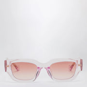 GUCCI Rectangular pink/transparent sunglasses