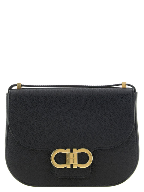 Ferragamo North-south Double Gancini Crossbody Bag