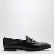 GUCCI Black leather Jordaan loafer