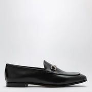 GUCCI Black leather Jordaan loafer
