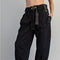 Mineral Washed Tied Cuffed Jogger Pants