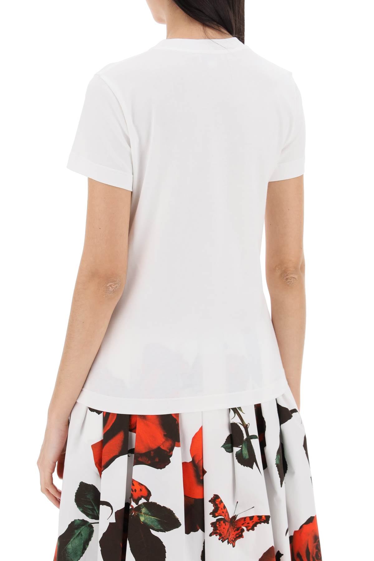 Alexander mcqueen shadow rose t-shirt-T-Shirt-Alexander McQueen-White-38-Urbanheer