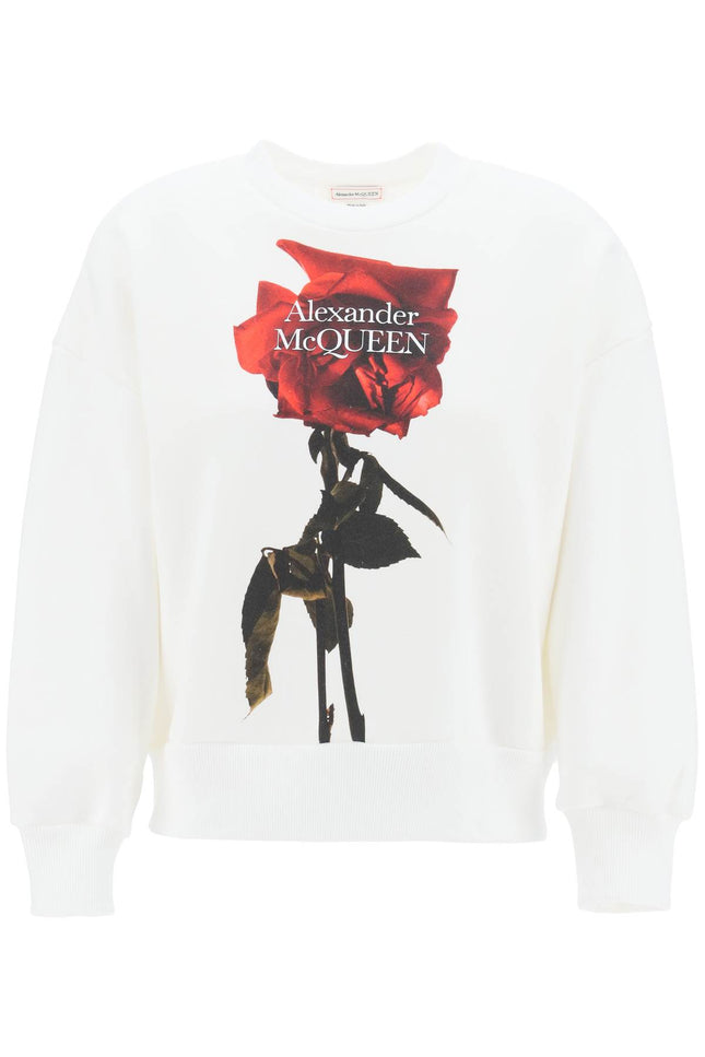 Alexander mcqueen shadow rose sweatshirt-Sweatshirt-Alexander McQueen-White-38-Urbanheer