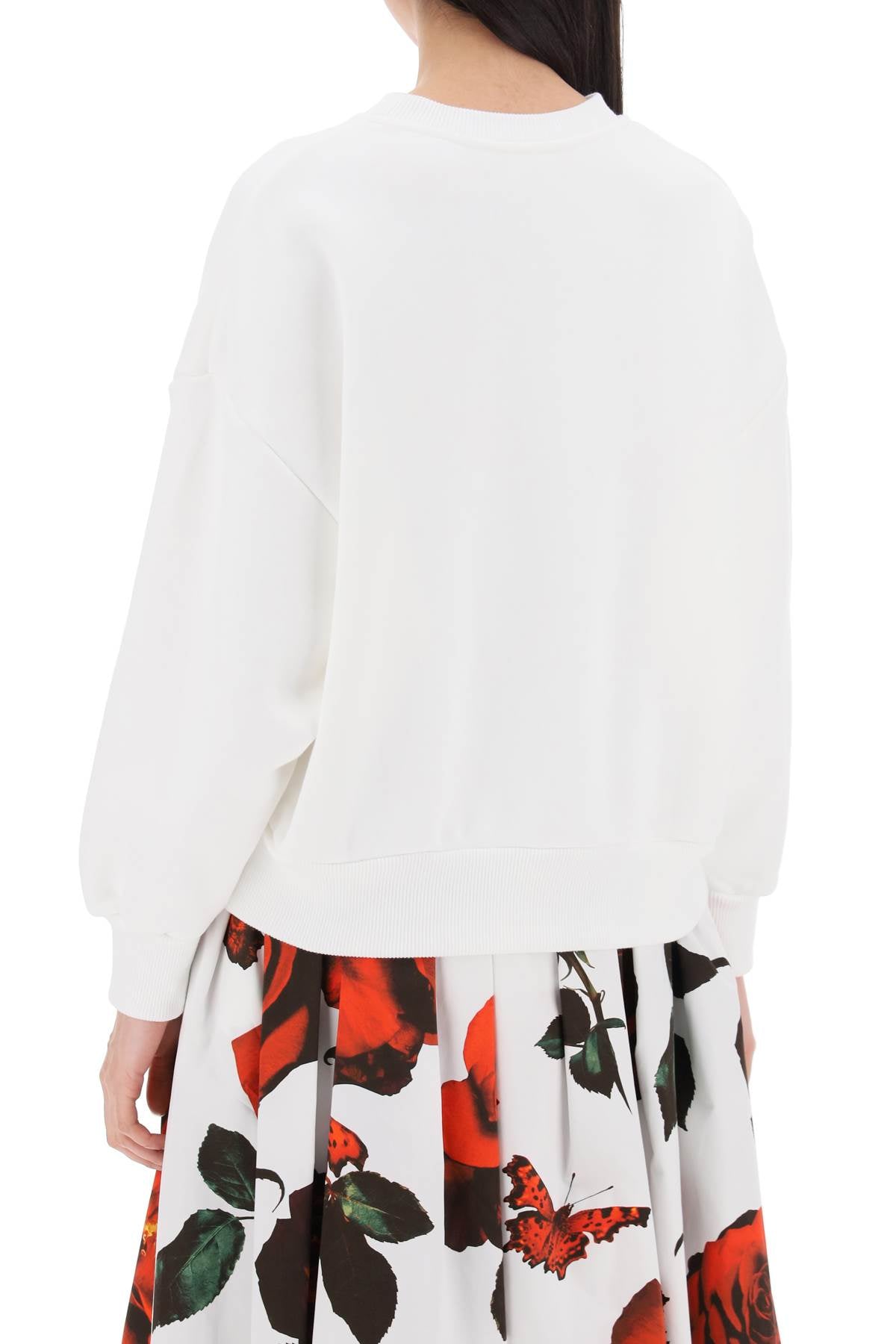 Alexander mcqueen shadow rose sweatshirt-Sweatshirt-Alexander McQueen-White-38-Urbanheer