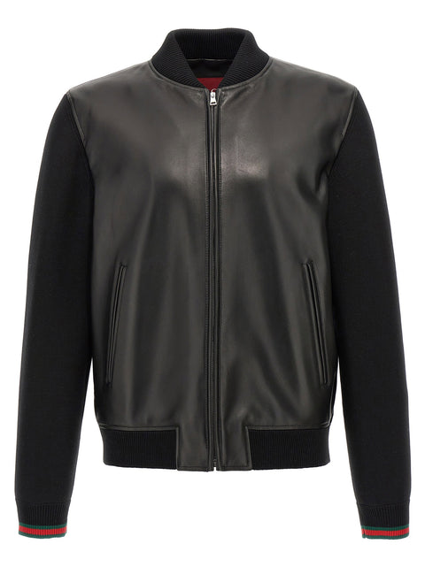 Gucci Bimaterial Bomber Jacket