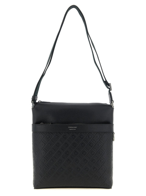 Ferragamo Monogram Messenger Crossbody Bag