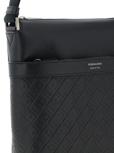 Ferragamo Monogram Messenger Crossbody Bag