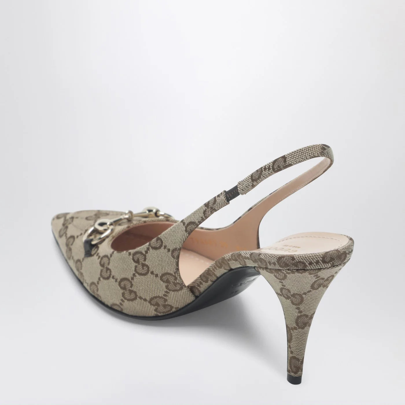 GUCCI Slingback pumps in Original GG with Horsebit