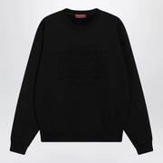 GUCCI Black brushed cotton jersey sweatshirt