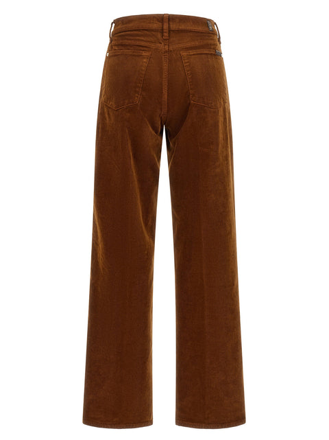 7 For All Mankind Stovepipe Straight Velvet Pants