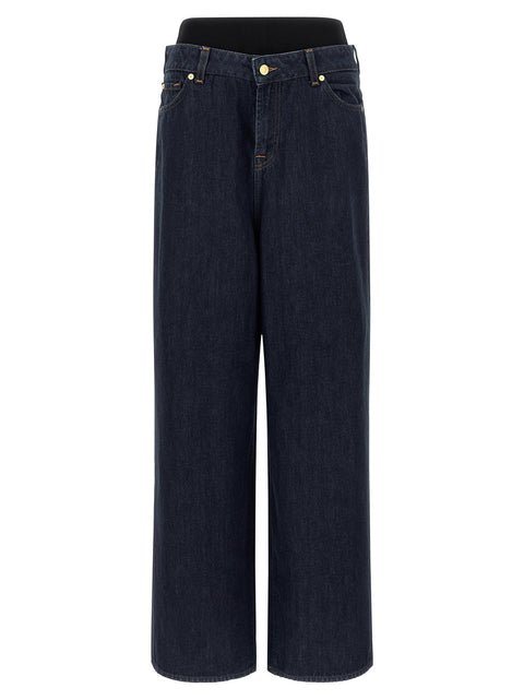 7 For All Mankind Banded Slouchy Wide Jeans