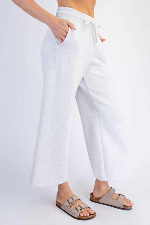Modal Scuba Cropped Wide Pant