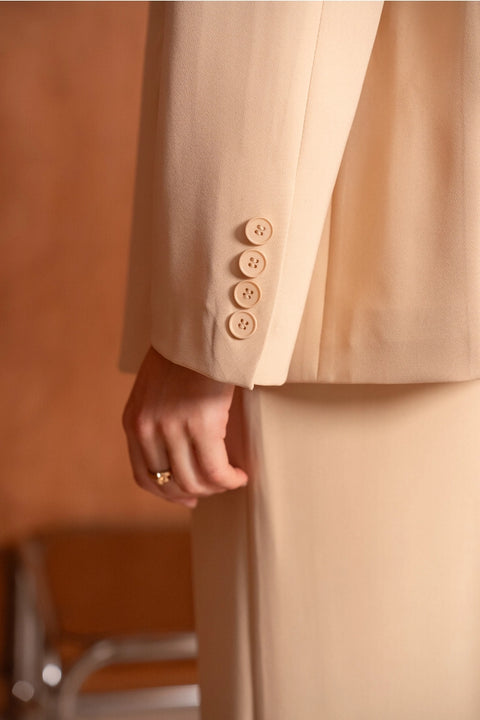 Timeless Structured Jacket with Fold-Down Officer Collar