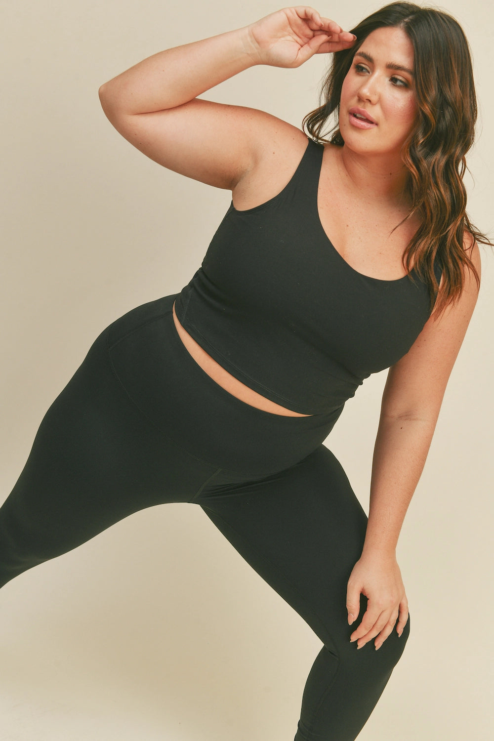 Aligned Performance Cropped Tank Top-Clothing - Women-Kimberly C-Black-1X-Urbanheer