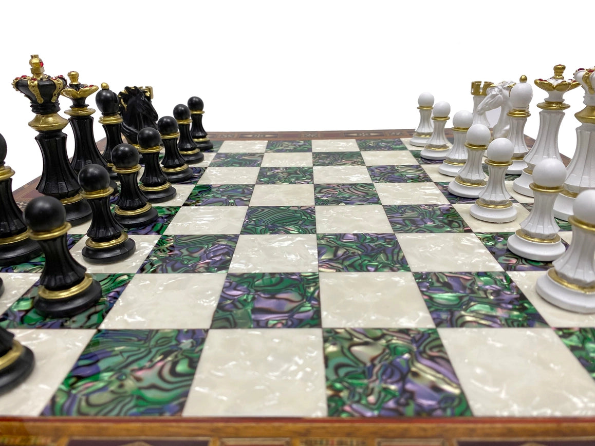 Inches Large Chess Set Green-chess board-Antochia Crafts-Green-Urbanheer