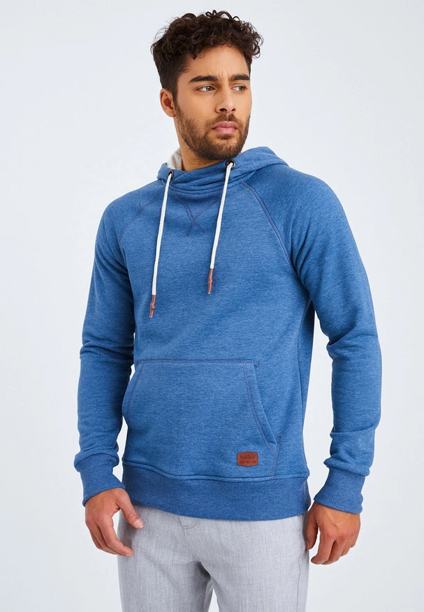 Men'S Hoodie Hood Indigo Melange-Hoodie-Leif Nelson GmbH-M-Urbanheer