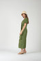 Grecian Puff Sleeve Midi Dress-Grass-Dress-Lucca Couture-XS-Urbanheer