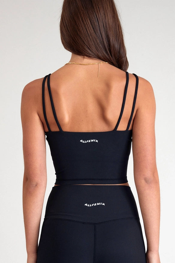 Eco Rib Strappy Crop (Black)-Sports bra-All Fenix-XXS-Urbanheer