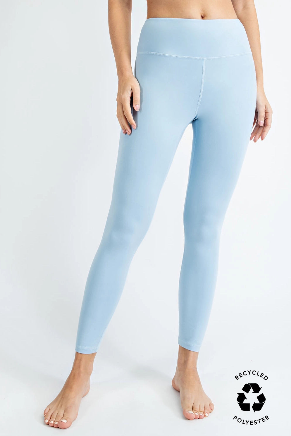 Butter Soft Basic Full Length Leggings Blue Light-Leggings-Rae Mode-S-Urbanheer
