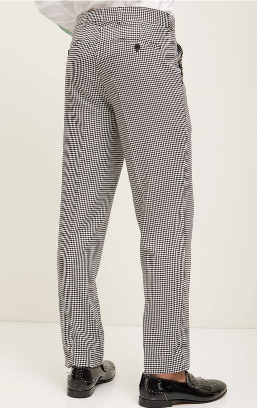 Tailored Fit Peak Lapel Petite Houndstooth Suit-Suit Jacket and Pants-Ron Tomson-Urbanheer