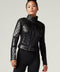 Classic Black Quilted Genuine Leather Mesh Moto Jacket