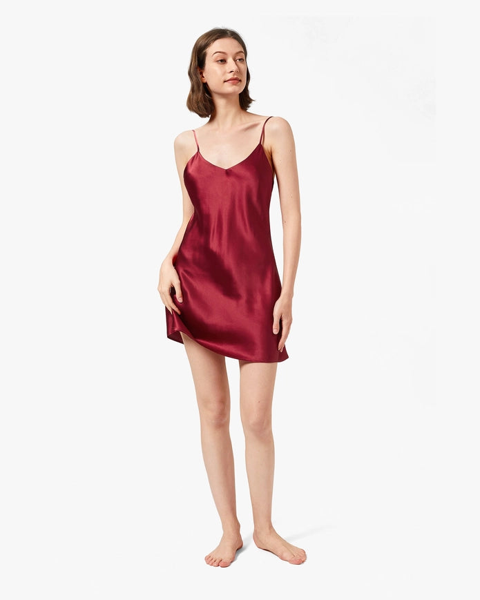 Classic Silk Chemise Claret-Chemise-MommeSilk-XS-Urbanheer
