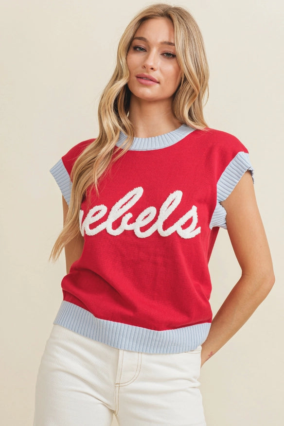 Rebels Game Day Women'S Knit Sweater-Sweater-Cloud Ten-Red-S-Urbanheer