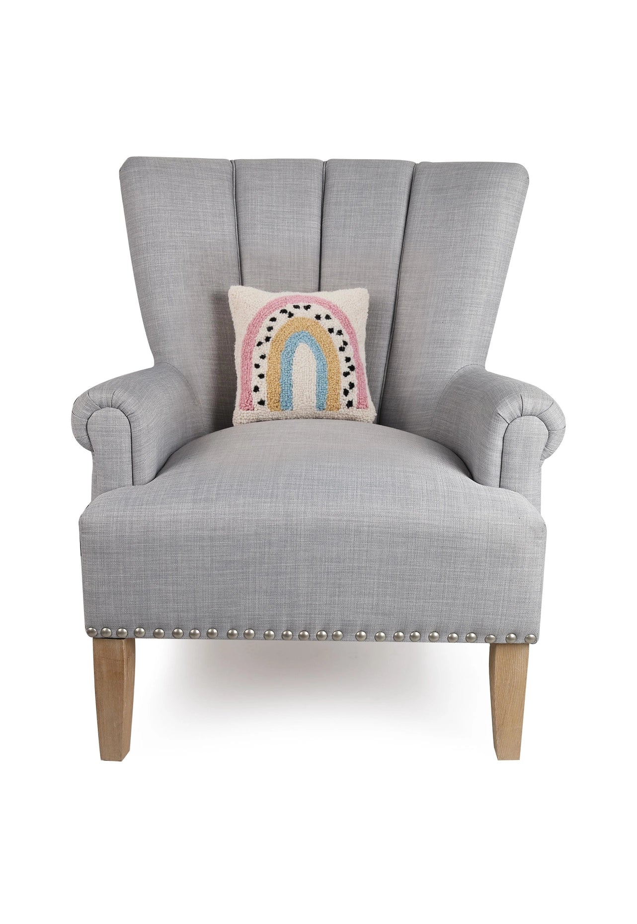 Pastel Rainbow Hook Pillow (Set Of Two)-Peking Handicraft-Urbanheer