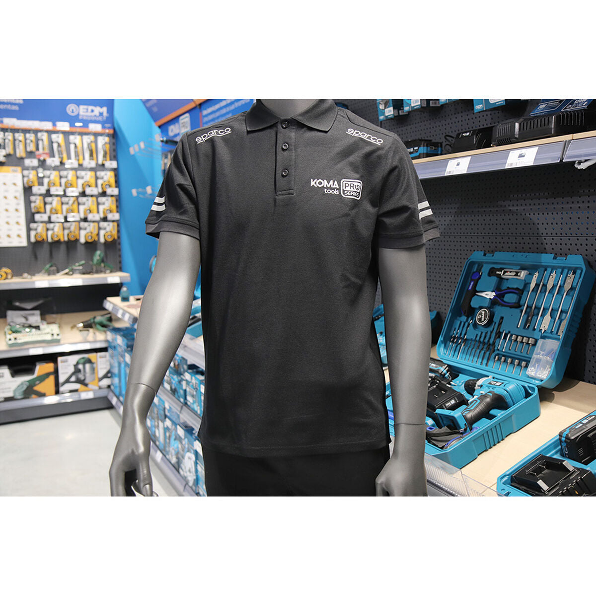 Short Sleeve Polo Shirt Sparco Koma Tools 02415nrgs-Clothing, Specialist clothing-Sparco-Urbanheer