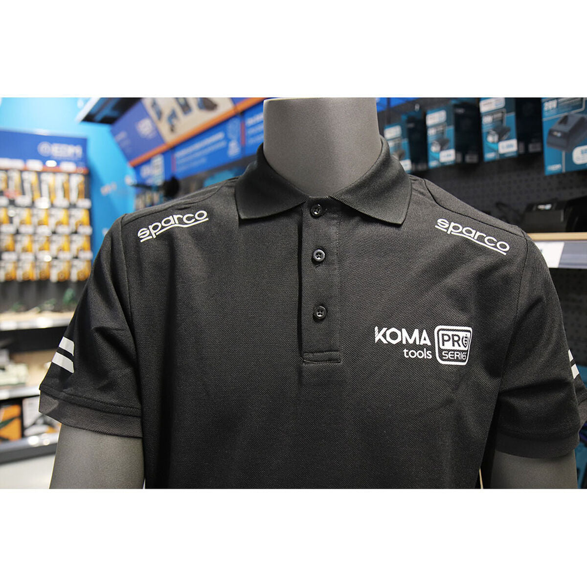 Short Sleeve Polo Shirt Sparco Koma Tools 02415nrgs-Clothing, Specialist clothing-Sparco-Urbanheer
