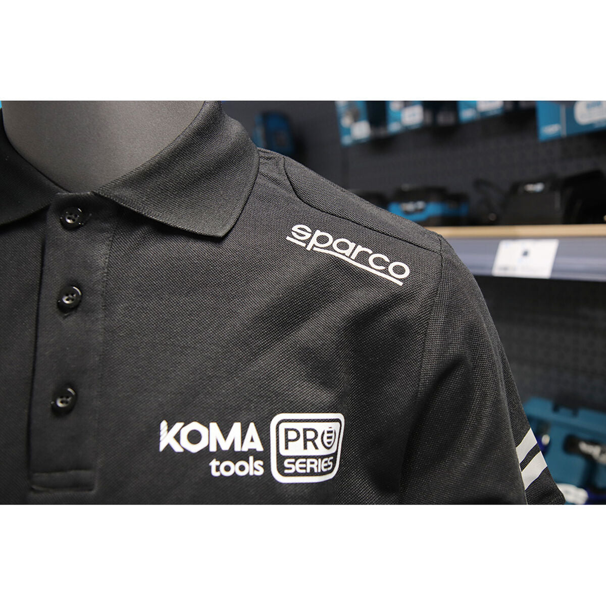 Short Sleeve Polo Shirt Sparco Koma Tools 02415nrgs-Clothing, Specialist clothing-Sparco-Urbanheer