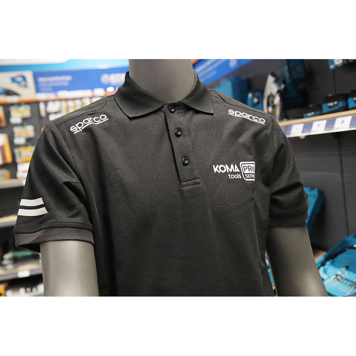 Short Sleeve Polo Shirt Sparco Koma Tools 02415nrgs-Clothing, Specialist clothing-Sparco-Urbanheer