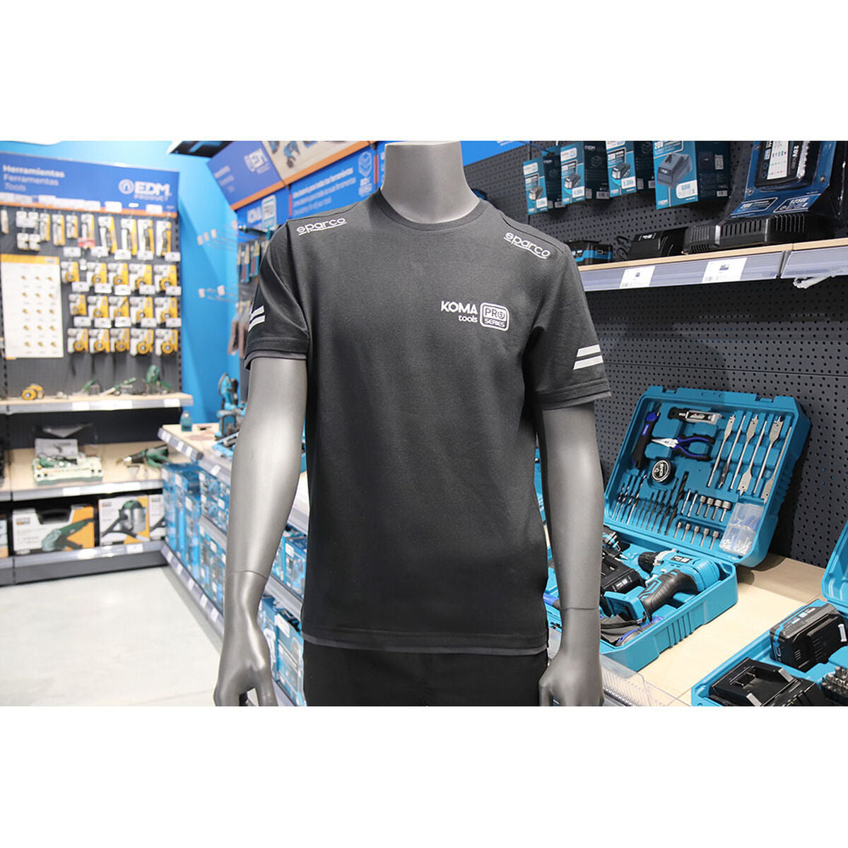 Unisex Short Sleeve T-Shirt Sparco Koma Tools 02416nrgs-Clothing, Specialist clothing-Sparco-Urbanheer