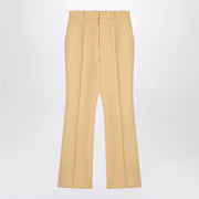 GUCCI Cream coloured wool crêpe trousers