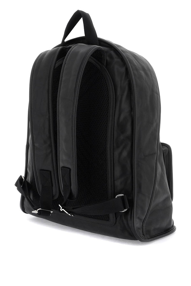 Burberry "crinkled leather shield backpack-Backpacks-Burberry-Black-Urbanheer