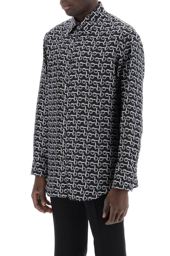 Burberry "oversized silk poplin shirt-Shirts & Tops-Burberry-Black-M-Urbanheer