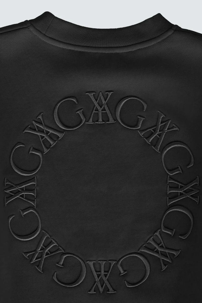 Embroidered Sweatshirt Black-Sweatshirt-Yagya-Urbanheer