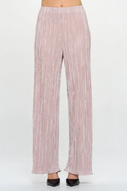 Vibrant Plisse Straight Leg Pants-Renee C.-S-Urbanheer