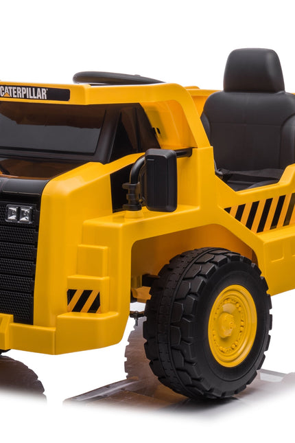 Available on April 15th 12V CAT Electric Dump Truck 1 Seater Ride-On-Ride On Cars-Freddo Toys-Yellow-Urbanheer