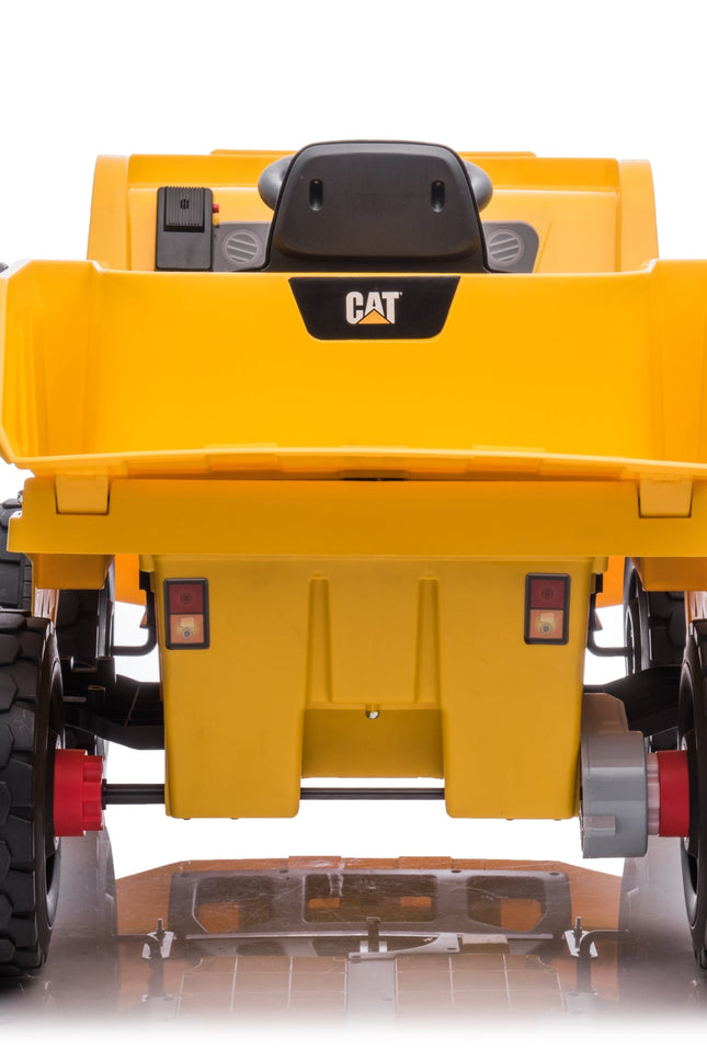 Available on April 15th 12V CAT Electric Dump Truck 1 Seater Ride-On