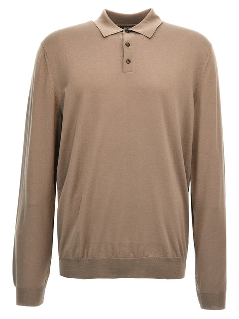 Zanone Virgin Wool Polo Shirt